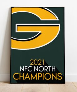 NFC North Champions 2021 Vintage Green Bay Packers Poster
