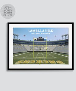 Lambeau Field Packers NFL Stadium Vintage Green Bay Poster