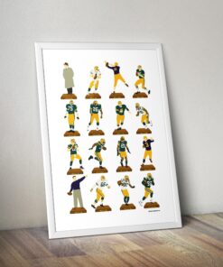 Packers A3 Legends Print Vintage Green Bay Poster