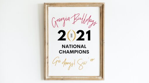 UGA National Champions Georgia Bulldogs Football Go Dawgs 2021
