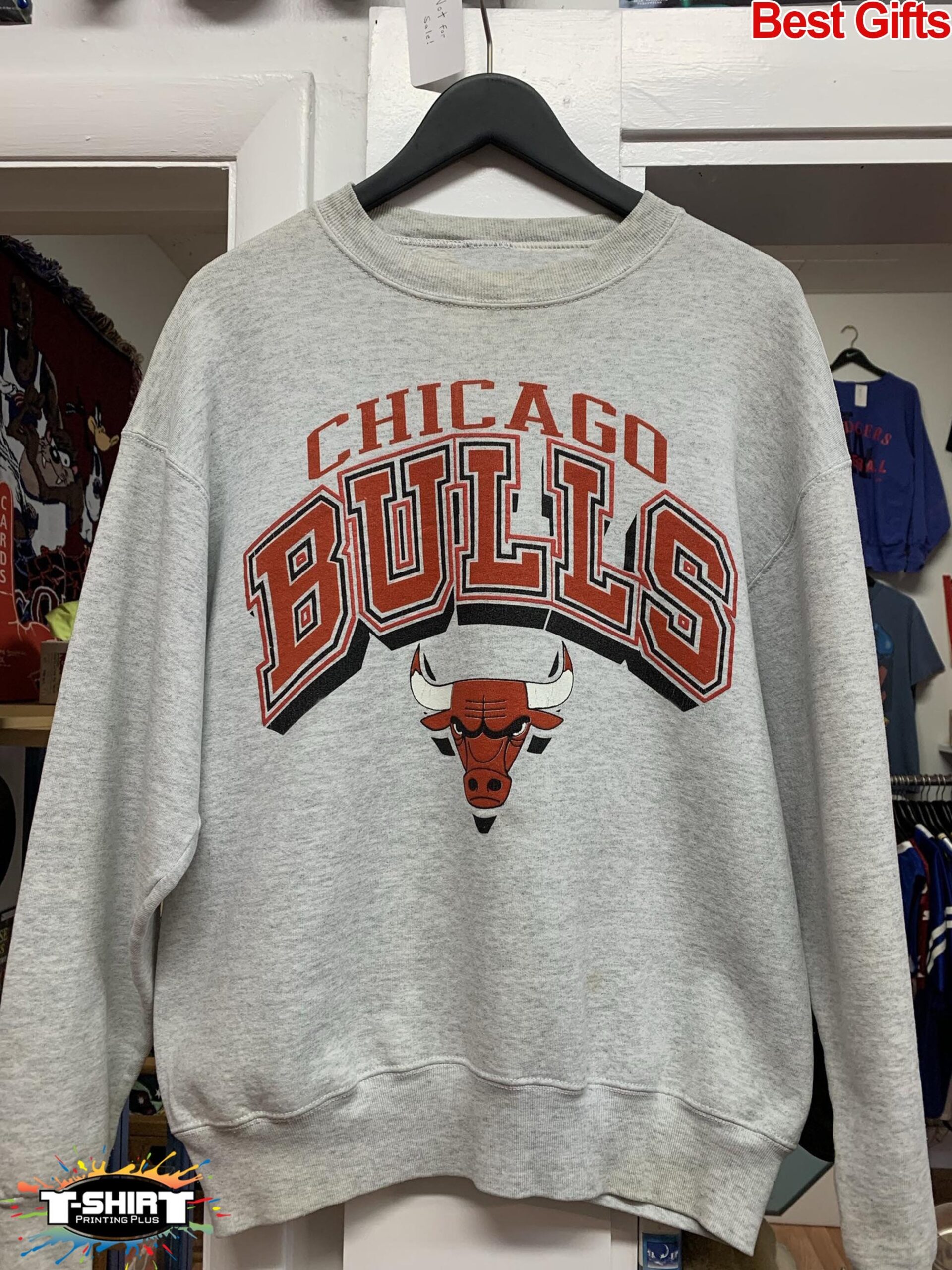 Vintage NBA Chicago Bulls Logo Sweatshirt - Teeholly