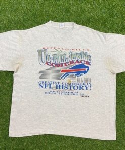 Vintage NFL Buffalo Bills Shirt Trench Made USA 1990s 90s Distressed