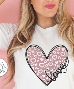 2022 Love Leopard Print Heart Design For Valentine’s Day