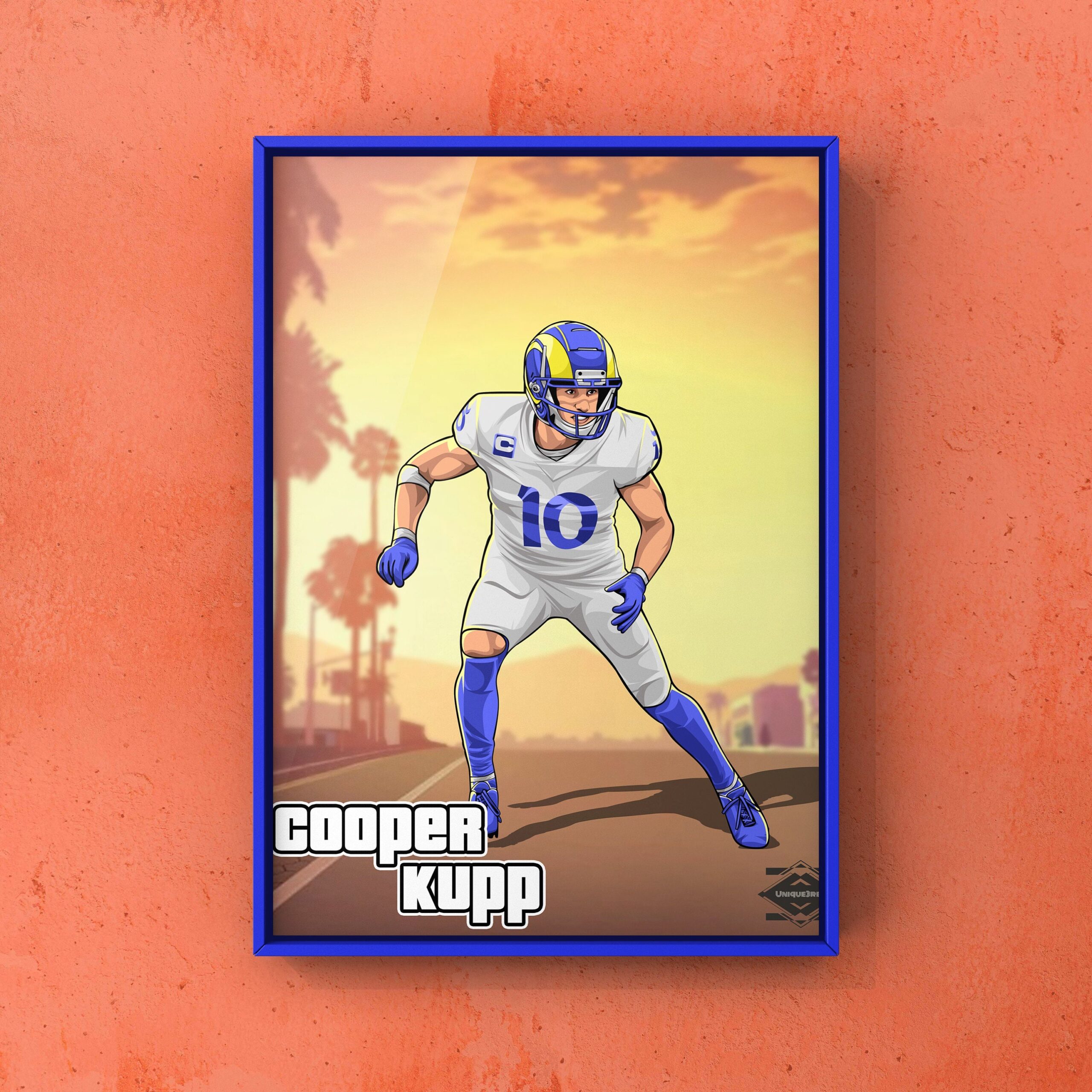 Wall Art Cooper Kupp Champion Super Bowl 2022 LA Rams Poster