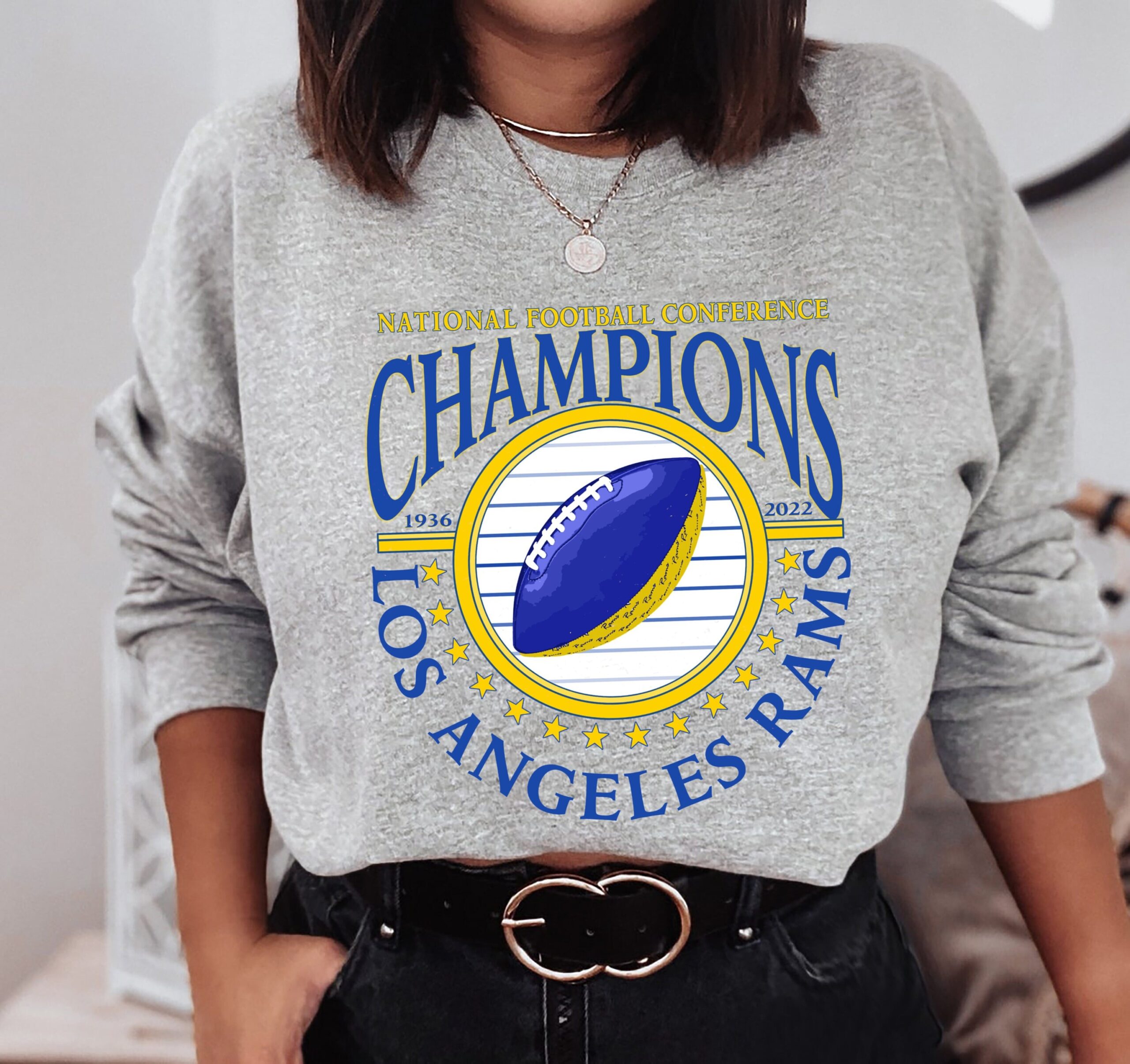 Championship Los Angeles Rams Super Bowl Champions LA 2022 Sweatshirt -  Teeholly