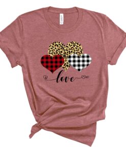 Animal Leopard Print Heart Valentines Day Shirt