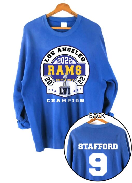 Detroit Los Angeles LA Rams Champion Super Bowl 2022 Sweatshirt