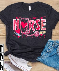 Happy Valentine’s Day Nurse ER ICU RN Shirt