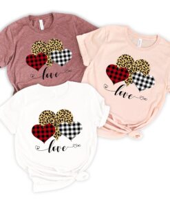 Animal Leopard Print Heart Valentines Day Shirt
