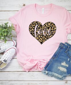 2022 Cute Leopard Print Love Valentines Day Shirt