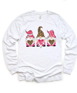 Love Gnome Leopard Print Valentines Day Shirt
