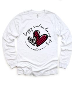 Couple Leopard Print Buffalo Plaid Heart Valentines Day Shirt