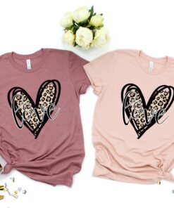 Leopard Print Valentines Day Shirt For Woman