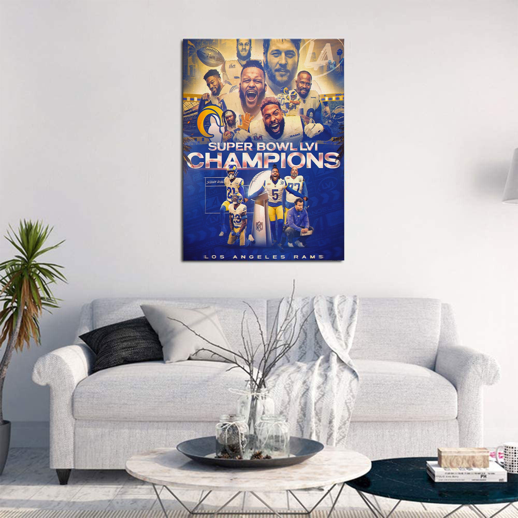 2022 LA Rams “House Of Reign” Super Bowl LVI Champions Poster