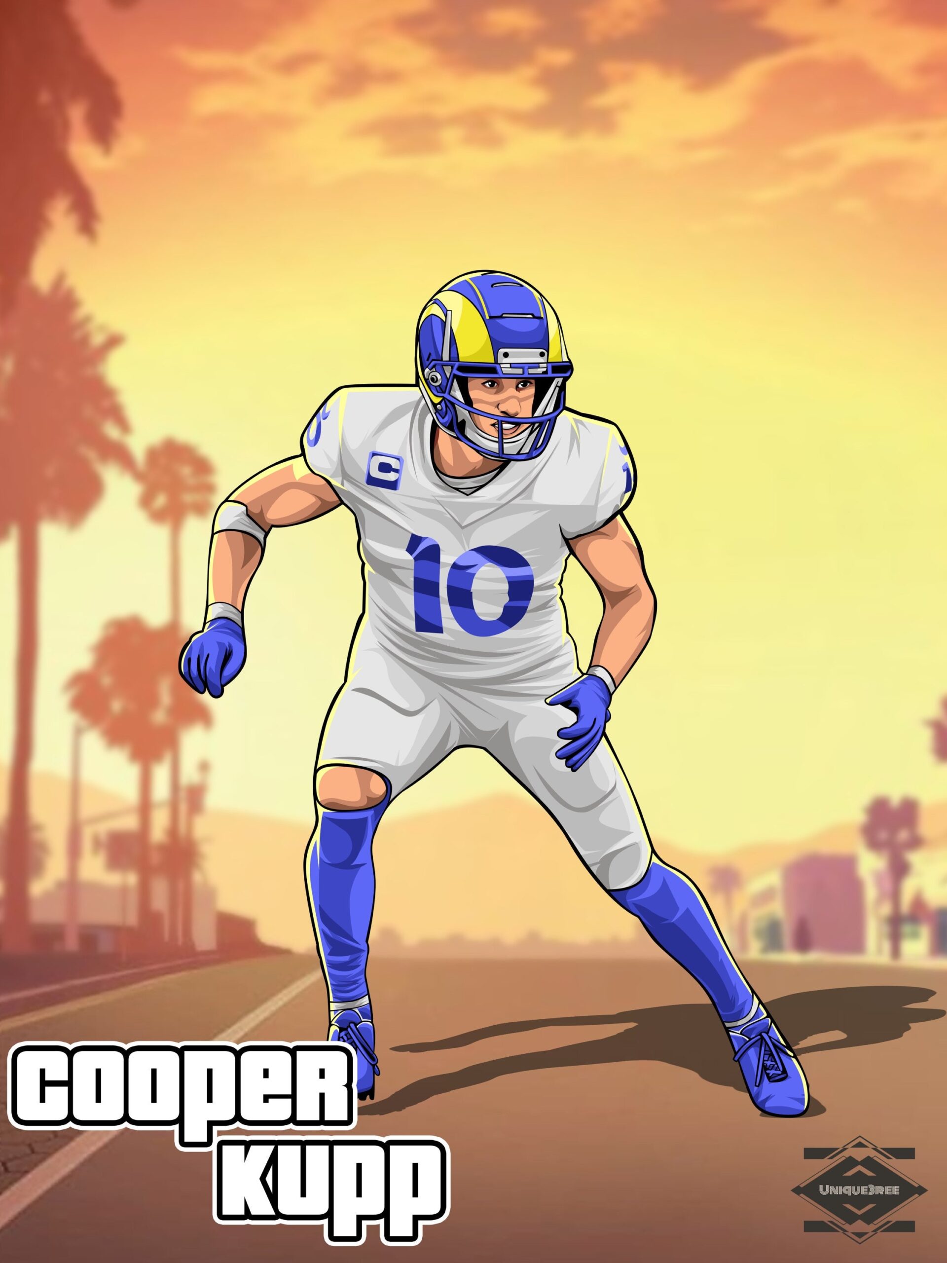 Football Illustrated Champion Super Bowl 2022 LA Rams Poster - Teeholly