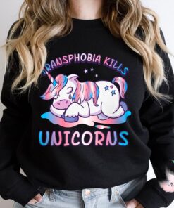 Transphobia Kills Unicorns LGBT Transgender Protect Trans Kids Shirt