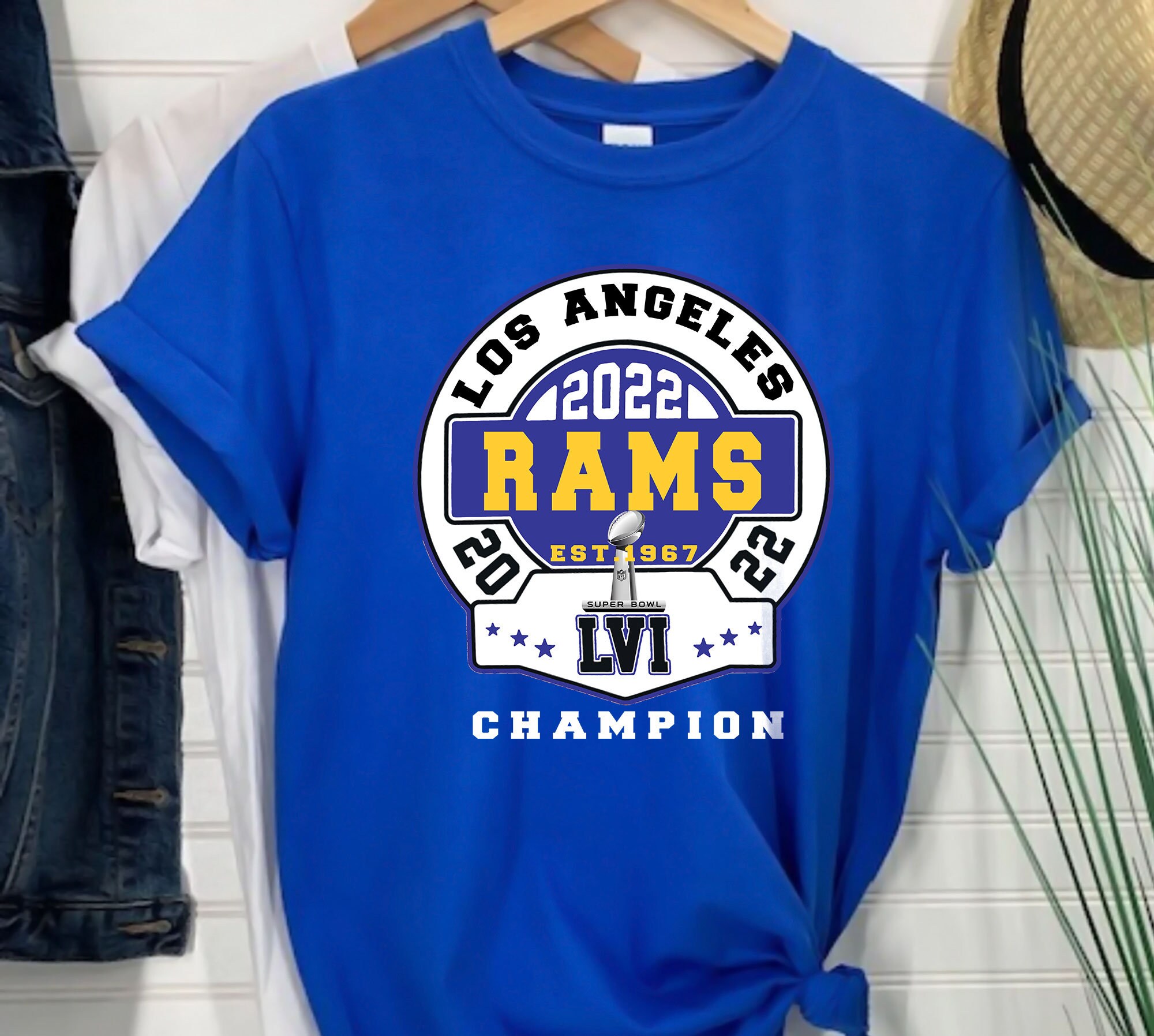 Los Angeles Rams 2022 Est 1967 LVI Champion T-Shirt, hoodie, sweater, long  sleeve and tank top