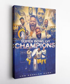 Canvas Wall Art Champion Super Bowl 2022 LA Rams Poster