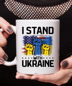 I Stand With Ukraine Support Ukrainian American Mug