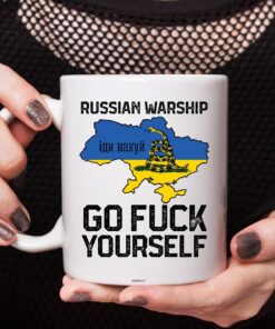 Russian Warship Go F Yourself Stand With Ukraine Mug