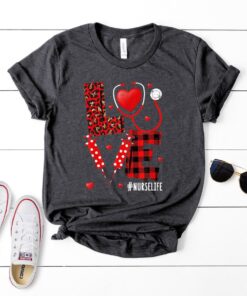 Leopard Print Nurse Life Valentines Day Shirt