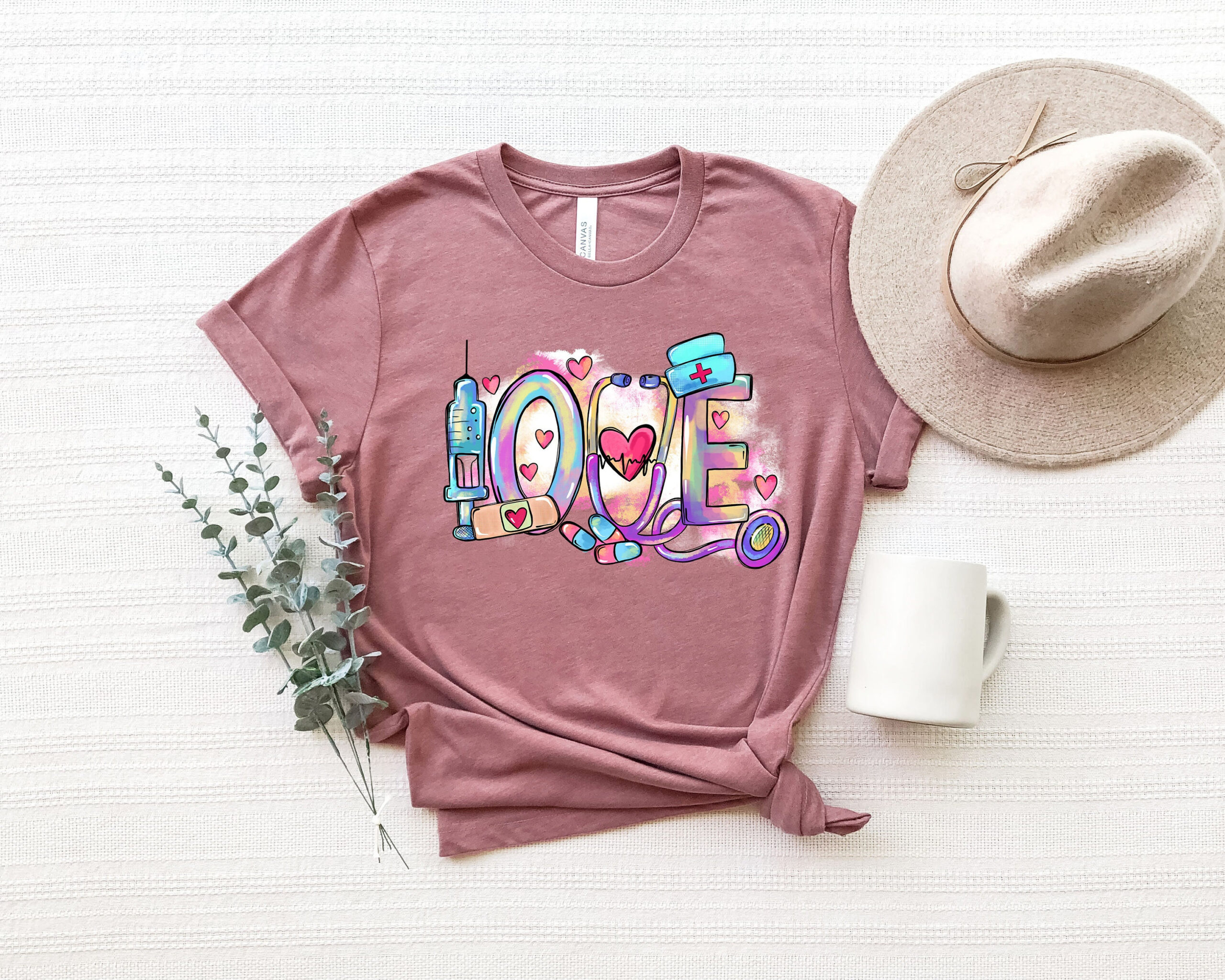 Love Nurse Shirt, Nurse T-shirt, Nurse Tees, Cute Nurse Shirts