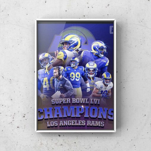 Super Bowl Champions Gloss Print 2022 LA Rams Poster