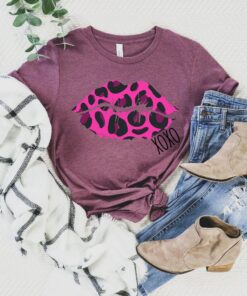 Valentines Day Shirts For Woman Leopard Print Heart 2022
