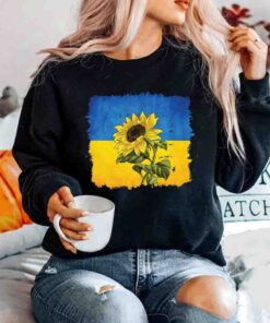 Sunflower Ukrainian Flag I Stand With Ukraine Shirt