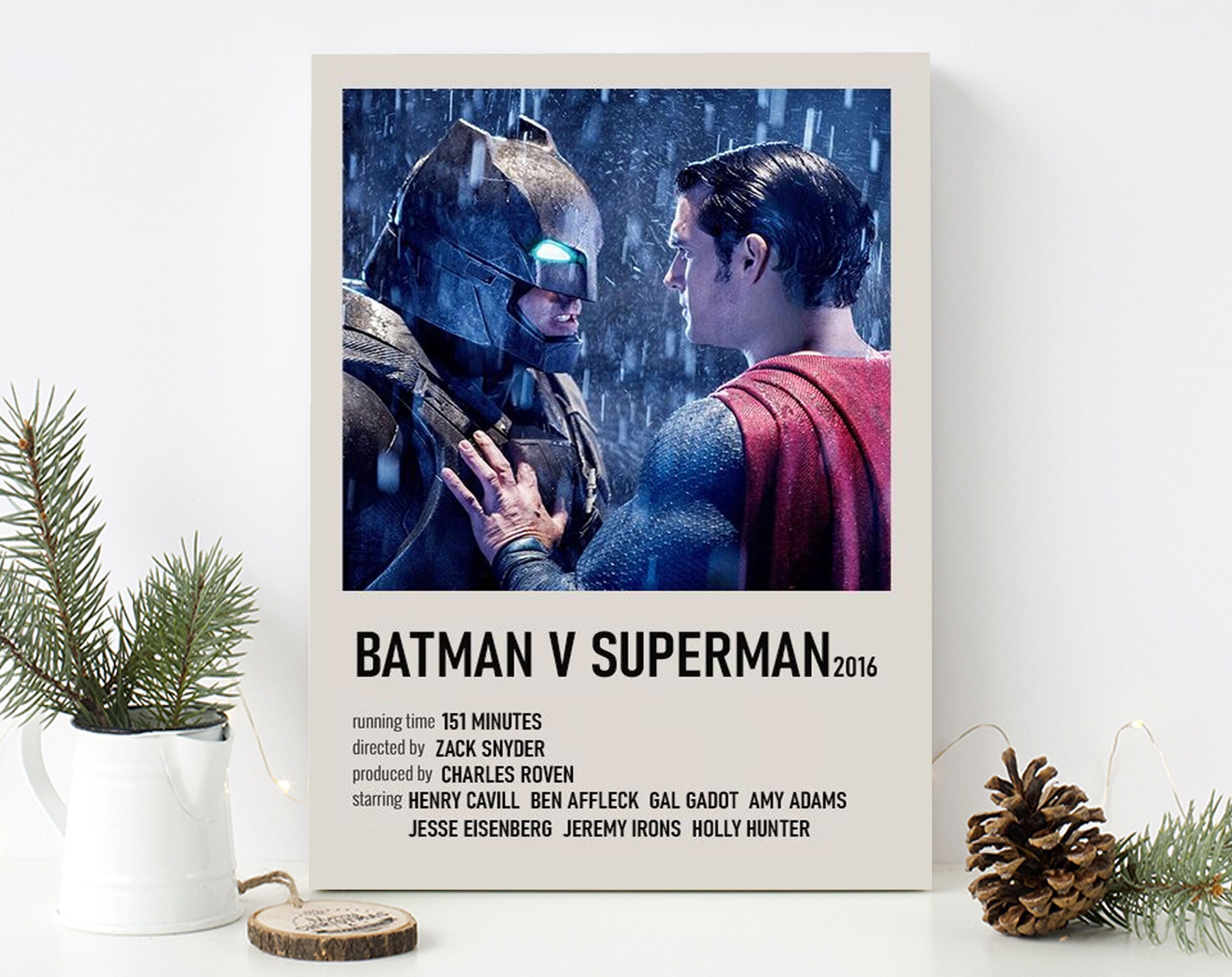 Batman Vs Superman Custom Movie DC Comics Canvas Poster