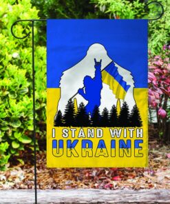 Bigfoot With Ukraine Flag I Stand For Garden Ukrainian Pride