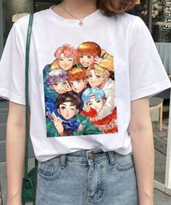 BTS Bangtan Boys Group Chibi Design Kpop T Shirt