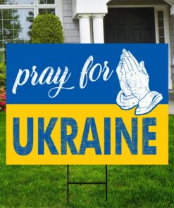 Coroplast We Stand With Ukraine Support Yard Sign