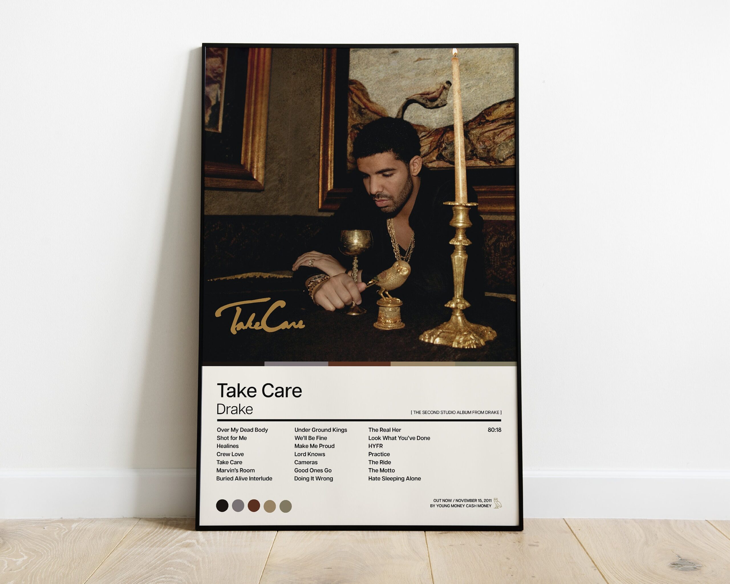Drake Take Care Tracklist Album Art Print Unframed Poster - Teeholly