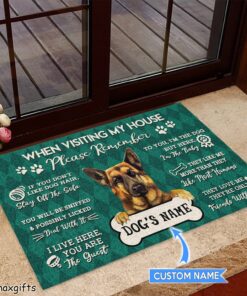 German Shepherd Visiting My House Gift For Dog Lovers Doormat