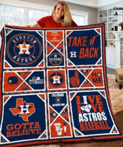 Houston Astros Mlb Baseball Sports Lover Quilt Blanket