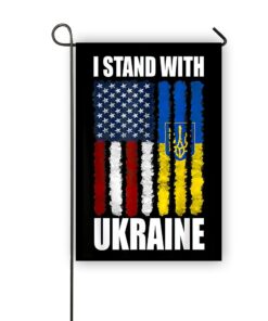 I Stand With Ukraine American Ukrainian Flag 2022