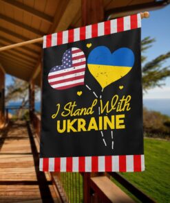 I Stand With Ukraine House Flag