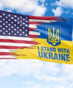 I Stand With Ukraine Save Ukrainian Flag