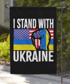 I Stand With Ukraine Support From US Flag
