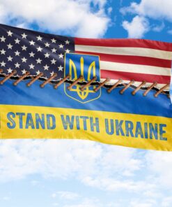 I Stand With Ukraine Support Save Ukrainian Flag