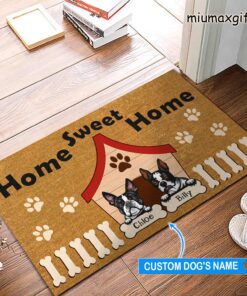 Boston Terrier Personalized Dog Lover Doormat