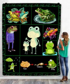 Cute Cartoon Frog Lover Gift To My Daughter Blanket From Mom