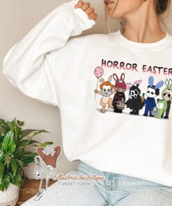 Horror Easter 2022 Leopard Bunny Family Matching Shirt