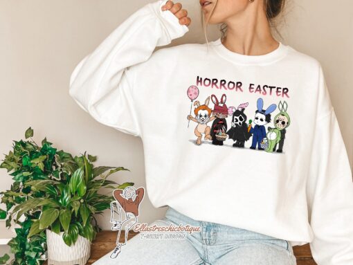 Horror Easter 2022 Leopard Bunny Family Matching Shirt