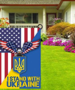Stand With Ukraine Patriotic Ukranian Freedom Flag