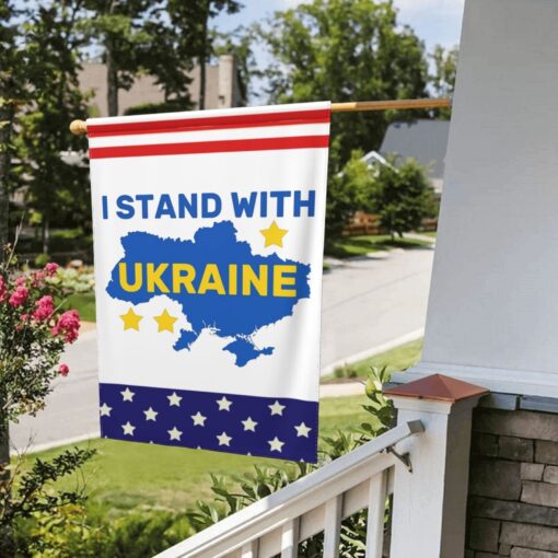 Double Sided I Stand With Ukraine Flag