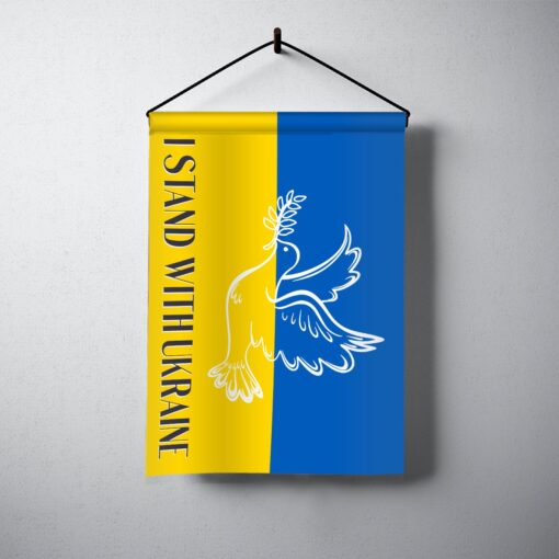 Blue Yellow Ukraine Peace Not War Flag