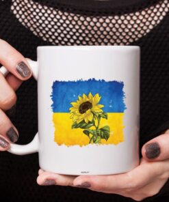 Sunflower Ukrainian Flag I Stand With Ukraine Mug