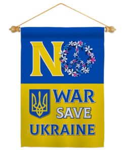 No War Save Ukraine Garden Flag